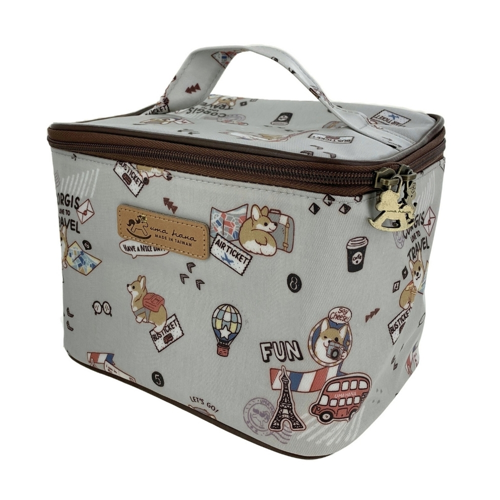 Waterproof Corgi Travel Makeup Cosmetic Bag - Picture 1 of 8